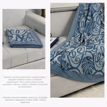 Deka s geometrijskim uzorkom, poliestersko vlakno, 500–799 g, za sve sezone, moderni minimalistički stil