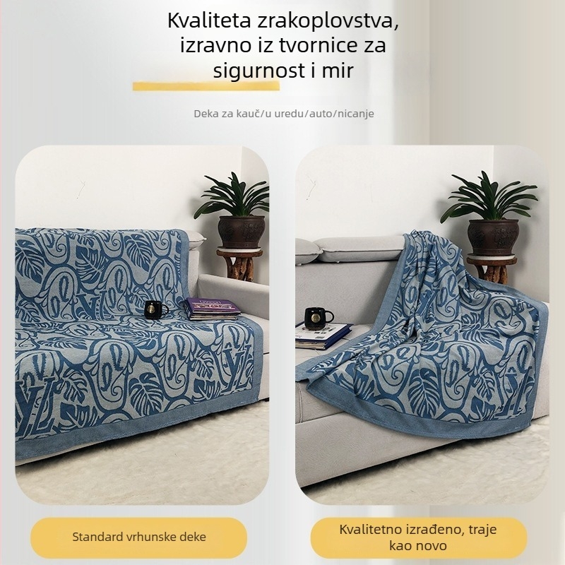 Deka s geometrijskim uzorkom, poliestersko vlakno, 500–799 g, za sve sezone, moderni minimalistički stil