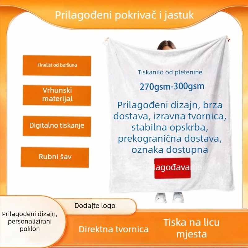 Prilagođena 3D digitalno otisnuta flanel deka – cartoon uzorak, poliestersko vlakno, težina 250/450/580/850/1120 g, proljeće i jesen, mogućnost prilagođavanja