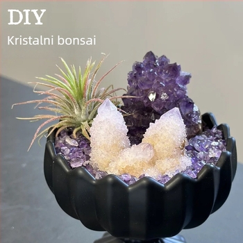 Ametistni kristalni šljunak za nano akvarij | Marka Runyangshi | Geometrijski oblik | Pakiranje u PP vrećici | Moderan minimalistički stil