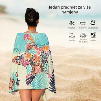 Mikrovlakana plažna ručnik s otiskom morske zvijezde, brzo sušenje, 150D vlakno, težina 200–300 g, tiskano, prilagodljivo