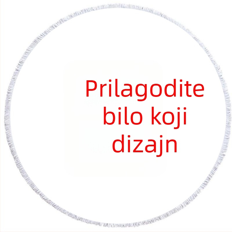 Kružni ručnik za plažu od mikrovlakana, 3D digitalni tisak, resice i vezenje