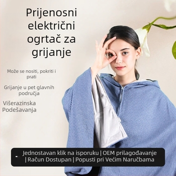 Grafen zagrijavajući šal s kapuljom, USB napajanje, mješavina pamuka i nitrila, težina 800–999 g