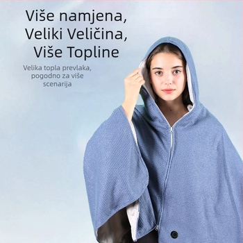 Grafen zagrijavajući šal s kapuljom, USB napajanje, mješavina pamuka i nitrila, težina 800–999 g