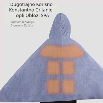 Grafen zagrijavajući šal s kapuljom, USB napajanje, mješavina pamuka i nitrila, težina 800–999 g