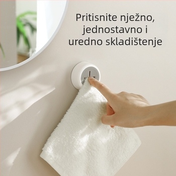 FaSoLa Zidni Držač Ručnika – Bez Bušenja, Klip za Ručnik u Kuhinji, Moderan Minimalistički Dizajn, Materijali: ABS, Silikon, Akrilno Ljepilo, Težina 23 g