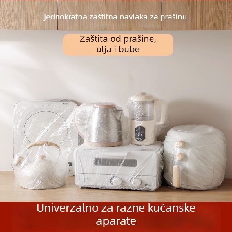 Jednokratni zaštitni kapak za kućanske aparate; elastični PE plast, zaštita od prašine, kompatibilan s rižnim kuhalom i mikrovalnom pećnicom