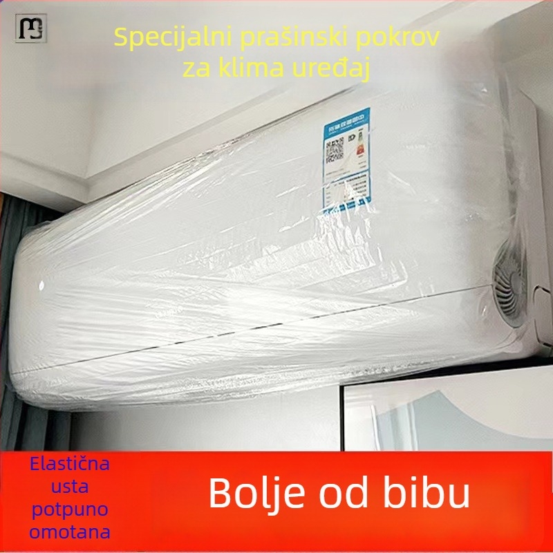 Kućna jednokratna zaštita od prašine za klima uređaj, ekstra veliko, od PE plastike, s ispisanim logom, prilagodljivo
