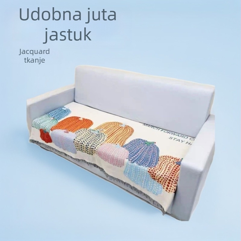 Poliesterska navlaka za sofu s jacquard tkanjem, minimalistički stil, za jednosed kauč, uzorci: pruge, geometrijski oblici i kvadrati