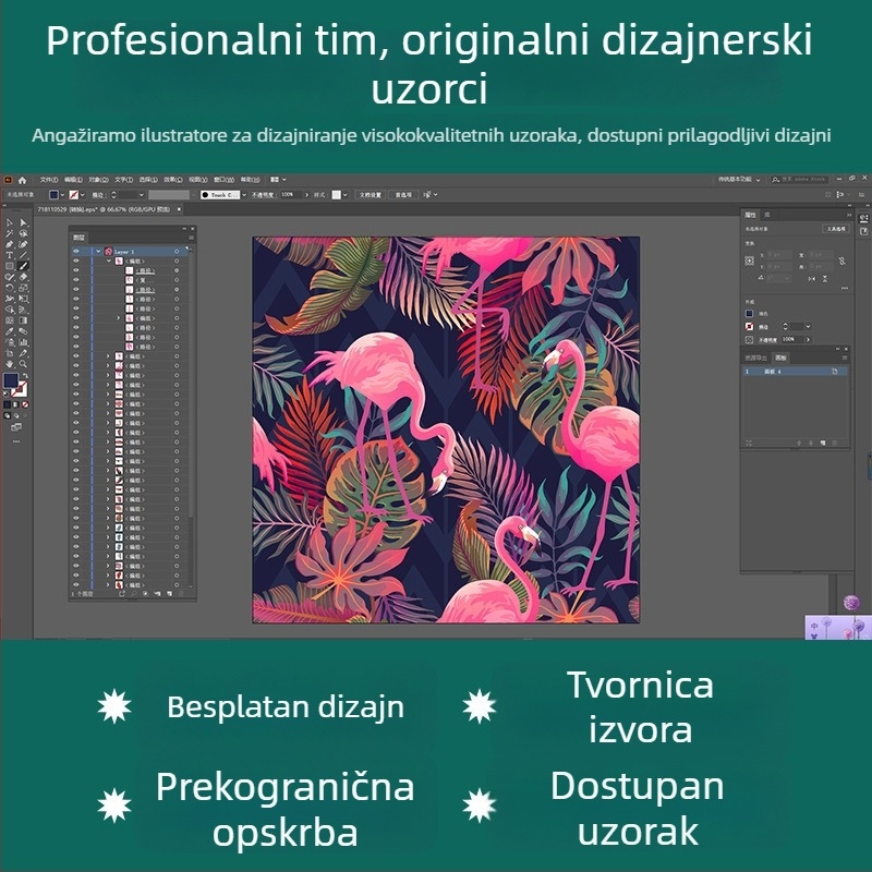 Zidni goblen po mjeri od vaše fotografije, peach skin velur, pravokutni oblik
