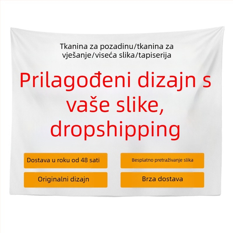 Zidni goblen po mjeri od vaše fotografije, peach skin velur, pravokutni oblik