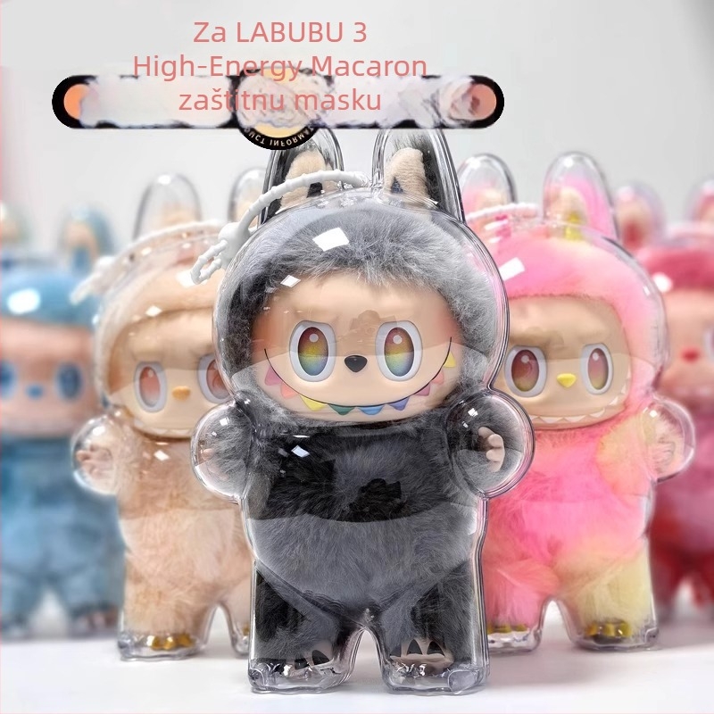 Labubu prozirni zaštitni kućište za seriju Sitting, od prve do treće generacije (materijal: plast/guma, broj proizvoda FH-10243, porijeklo: Zhejiang)