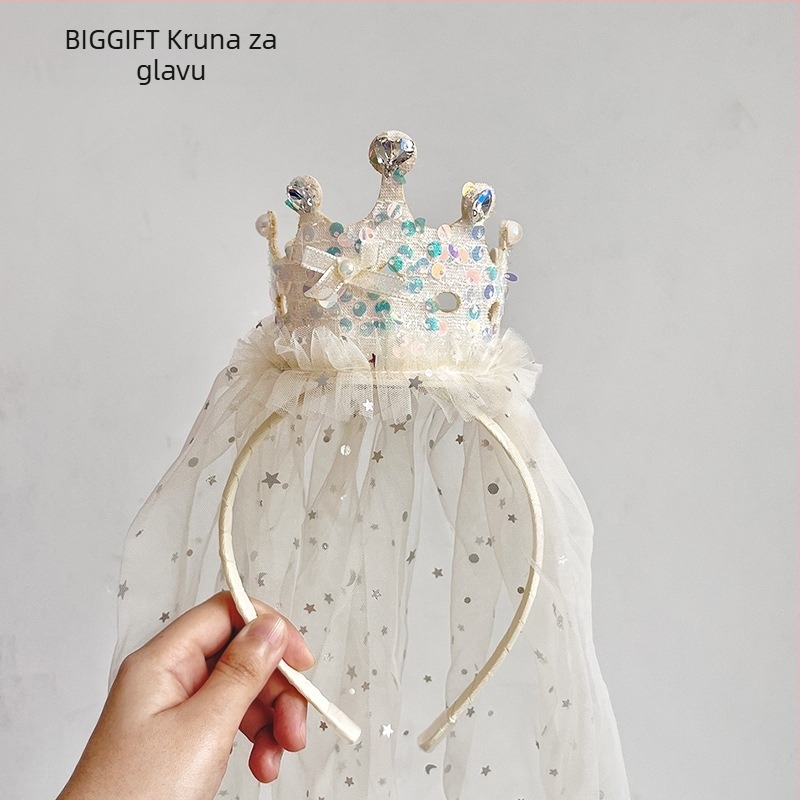 Dječja kruna za glavu, ručno izrađeni plastični dodatak za kosu, crtani stil, unisex