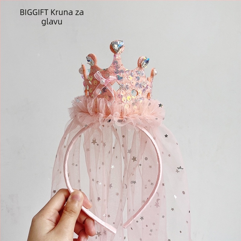 Dječja kruna za glavu, ručno izrađeni plastični dodatak za kosu, crtani stil, unisex