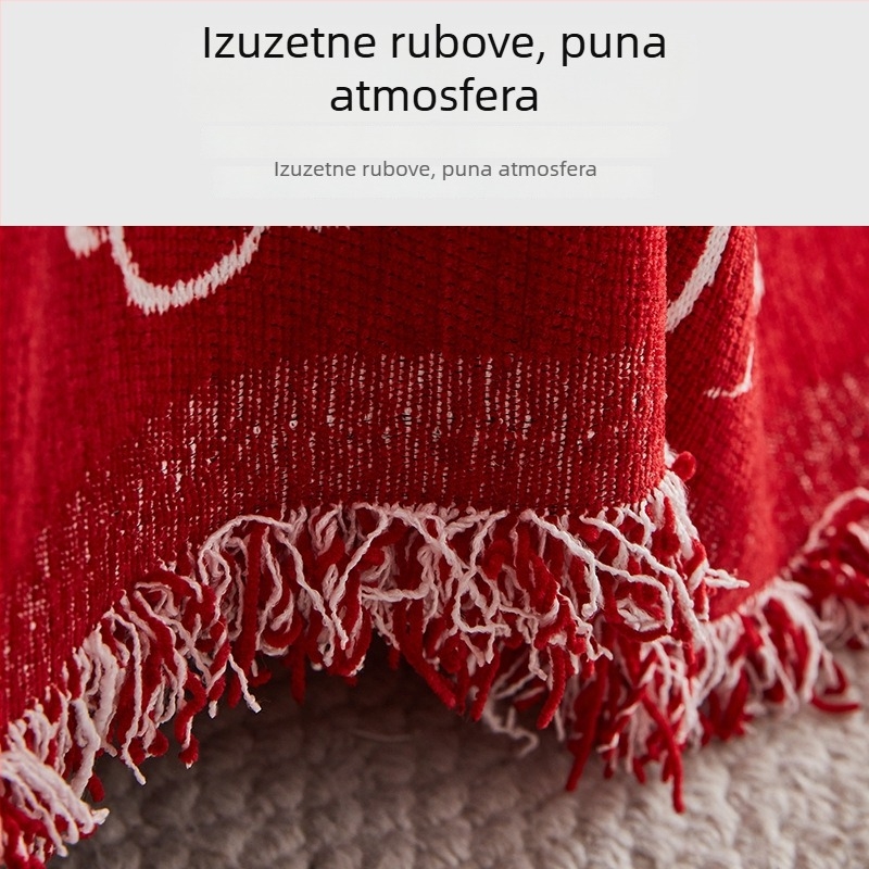 Navlaka za kauč, chenille materijal; srcolik uzorak; za ugaoni kauč; vjenčani stil, čipkasti dizajn; zaštita od prašine