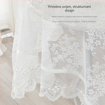 Cipkasti kružni prekrivač za stol za kavu, dnevna soba