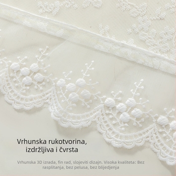 Cipkasti kružni prekrivač za stol za kavu, dnevna soba