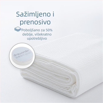 Jednokratni ručnik za kupanje – 100% biljna vlakna, pojedinačno pakiranje, debela tkanina, ravna tkanina, apsorpcija vode 0–5 s, prilagodljiva obrada, privatna marka dostupna