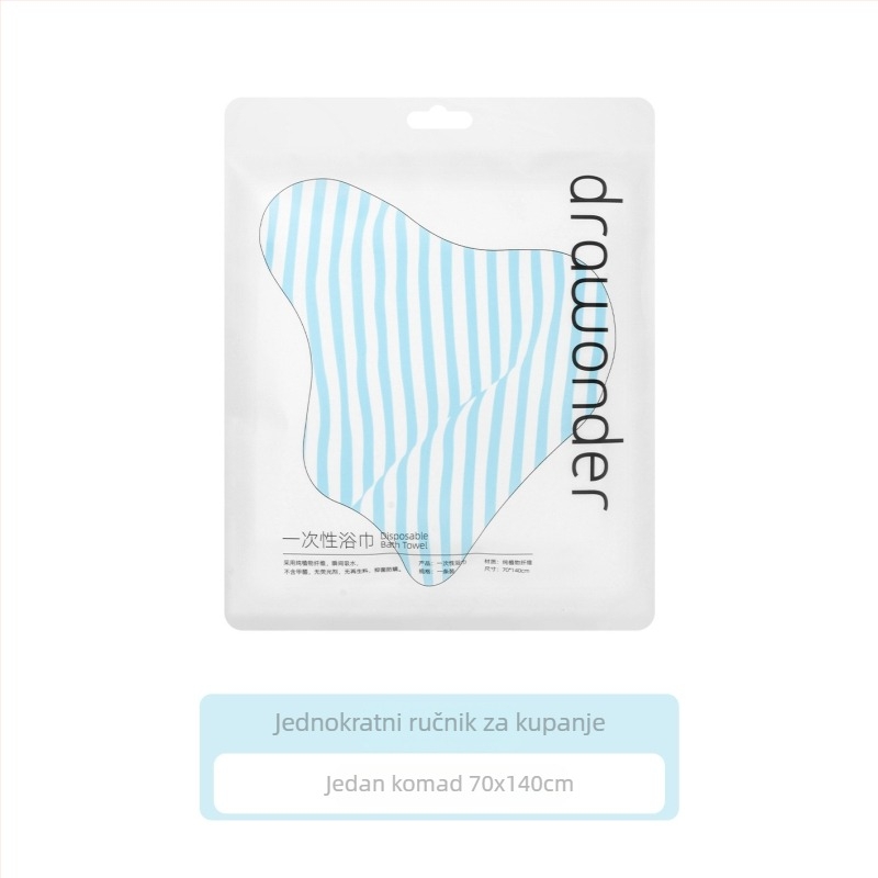 Jednokratni ručnik za kupanje – 100% biljna vlakna, pojedinačno pakiranje, debela tkanina, ravna tkanina, apsorpcija vode 0–5 s, prilagodljiva obrada, privatna marka dostupna