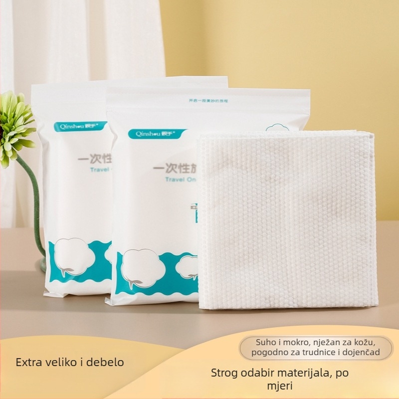 Set ručnika za putovanje, jednokratni, prijenosni, od biljnih vlakana, apsorpcija vode 0-5 s, tisk logotipa, mogućnost prilagodbe