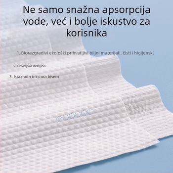 Jednokratni ručnici za kupaonicu, Ekstra debeli, Pamuk, Ravna tkanina, Upijanje vode 0–5 s