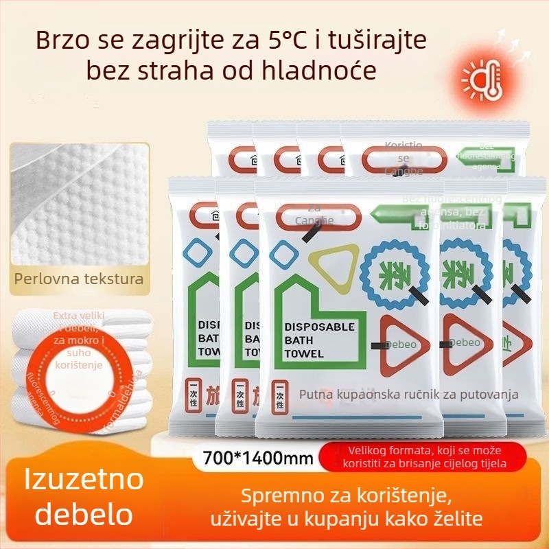 Jednokratni ručnici za kupaonicu, Ekstra debeli, Pamuk, Ravna tkanina, Upijanje vode 0–5 s