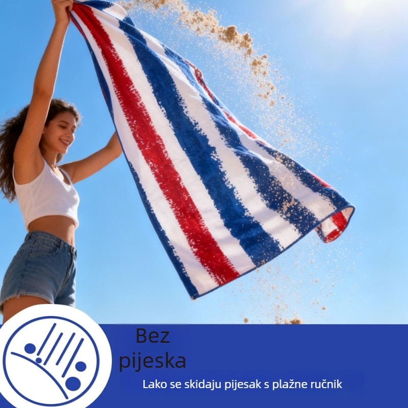 Mikrovlaknasti ručnik za kupanje i plažu, brzo suši, ultralak 25 g, tisak loga dostupan, prilagođeni postupak