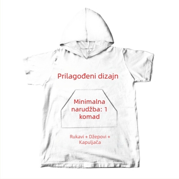 Kupaći ručnik s kapuljom i izvezenim džepovima, mikrovlakna, 200–300 g/m², pređa 60, tisak, prilagodljivo