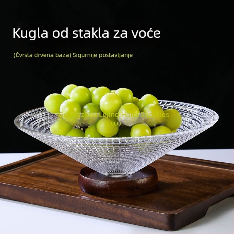 Staklena pladanj za voće - minimalistički stil, dnevni boravak, tača za grickalice