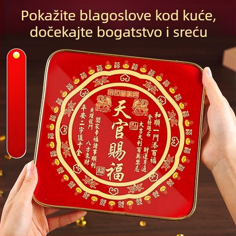 Qilin stolna dekorativna figurica s nebeskim blagoslovom, vintage ručna izrada