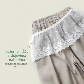 Dječji čipkasti dodatak za odjeću | Najlon, Jednobojni uzorak, Uzrast 0–6 godina, Ljeto 2025