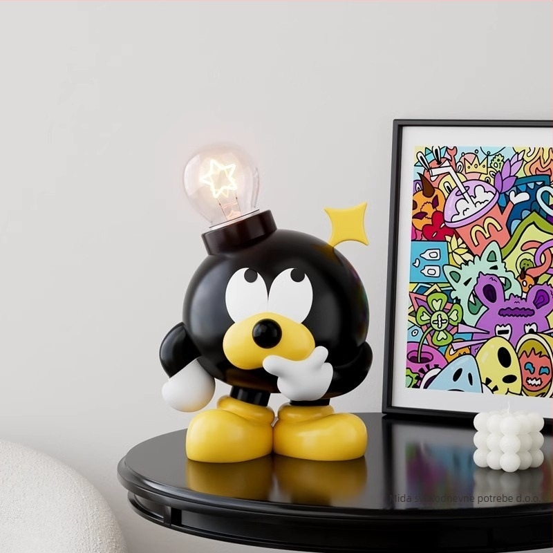 LED stolna lampa ukras od smole, jednostavan i moderan stil, injekcijsko oblikovana