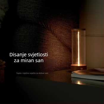Noćna lampica s dodirnim upravljačem i ugrađenom baterijom, PC sjenilo, neograničeno prilagodljiva jačina svjetla, ≤36V