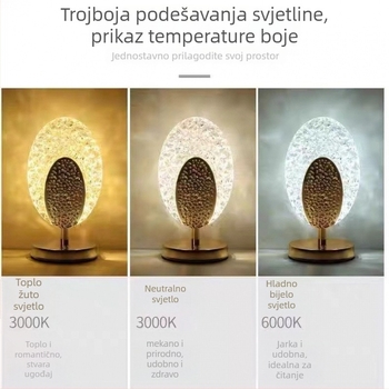 Stolna lampa s LED noćnom lampicom, model AL7552, max 36V, atmosfersko osvjetljenje, moderni minimalistički stil