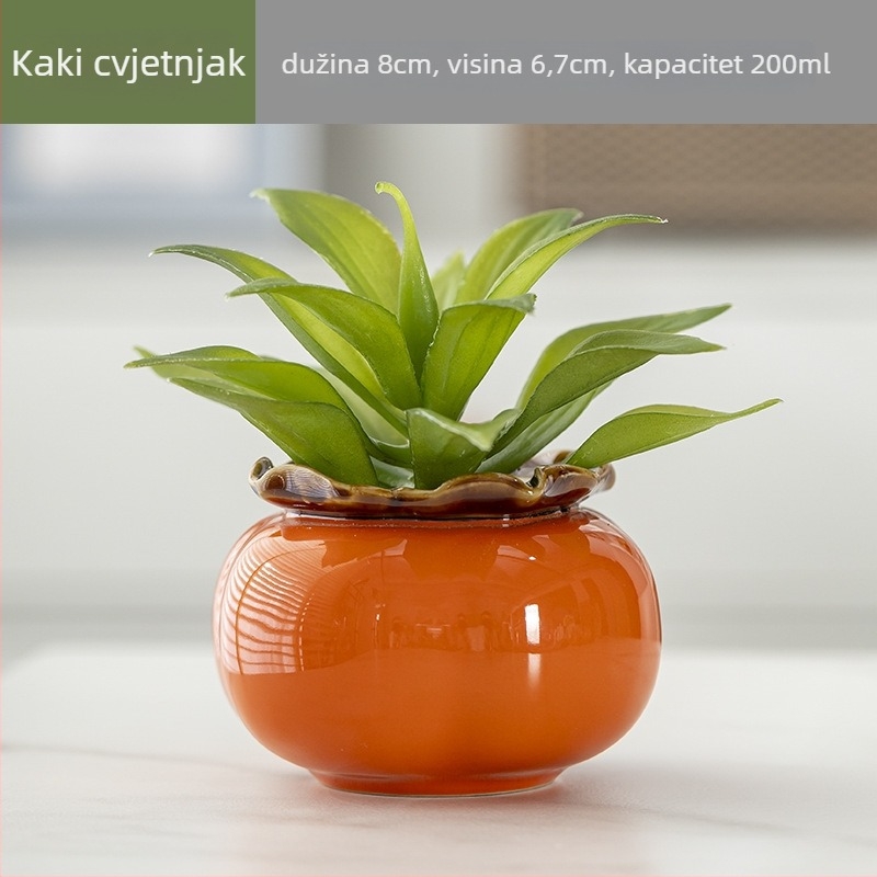 Keramička vaza za hidroponiju, unutarnja stolna dekoracija, kineskog stila, kapacitet 200 ml