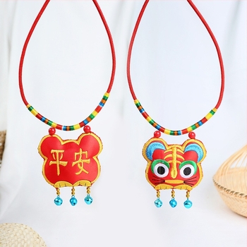 Dječja ogrlica od tkanine s tigrovom glavom i motivom životinja/zodijak CMS05