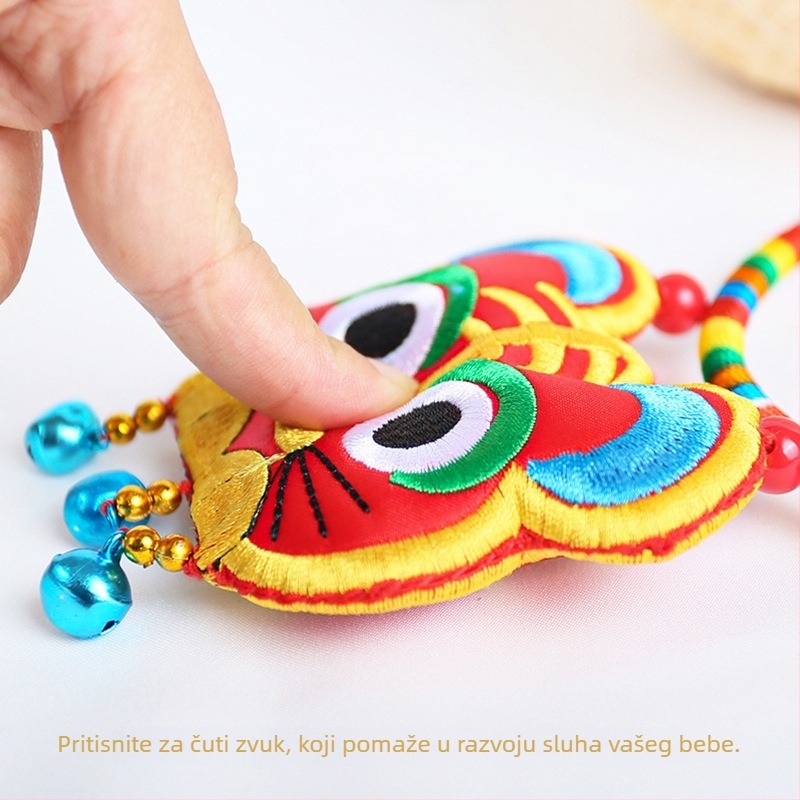 Dječja ogrlica od tkanine s tigrovom glavom i motivom životinja/zodijak CMS05