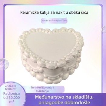 Qh porcelanska kutija za nakit, posuda — moderna jednostavnost, za prstenje, naušnice i ogrlice