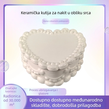 Porcelanska kutija za nakit nordijskog stila za prstene, lančiće i naušnice – elegantno skladištenje i kućna dekoracija