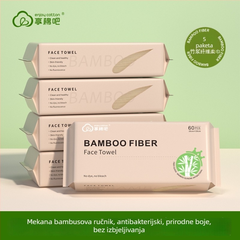 Jednokratne maramice za lice od bambusovog vlakna, Enjoycotton, ravno tkanje