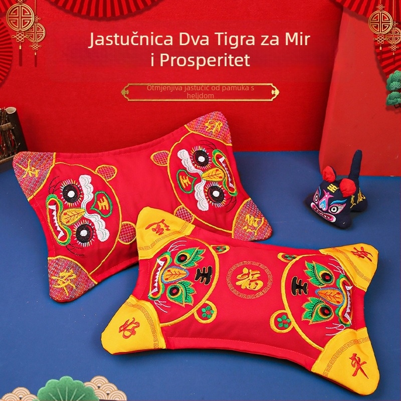 Jastuk s glavom tigra za djecu, pamuk, moderan minimalistički stil, dojenčad 0–3 godine, mogućnost prilagodbe