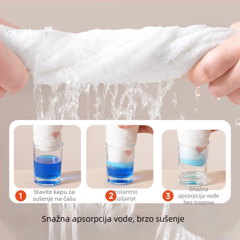 Dječja kapa za sušenje kose od coral fleece | 150d pređa | težina iznad 200 g | Značka Like a Mountain