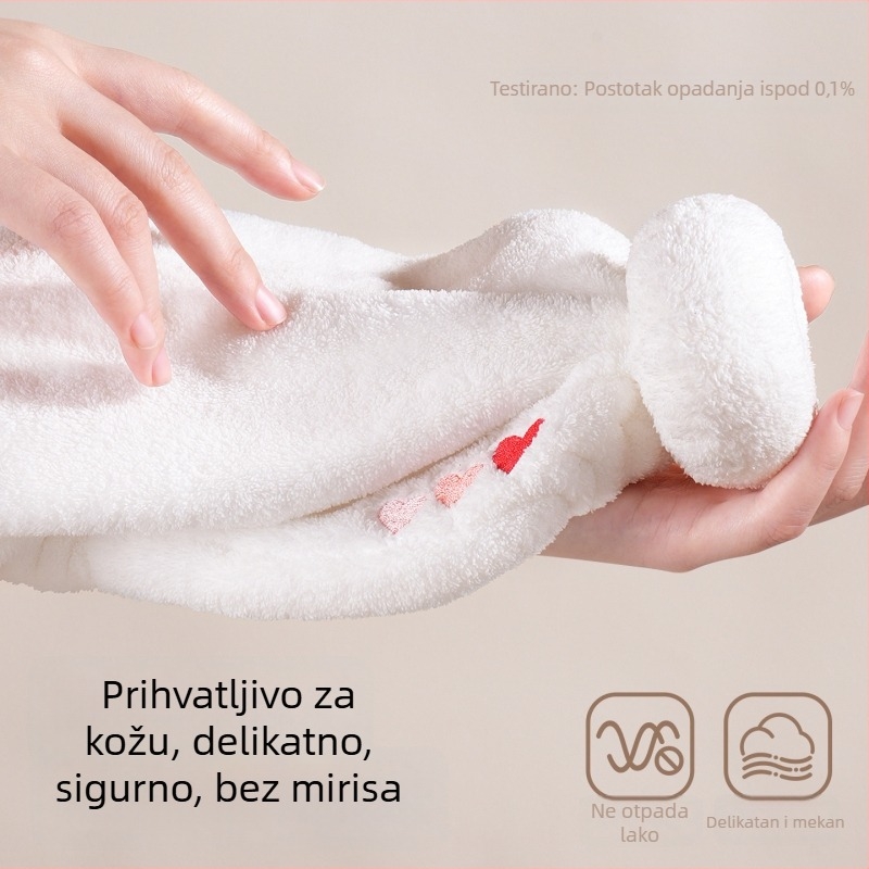 Dječja kapa za sušenje kose od coral fleece | 150d pređa | težina iznad 200 g | Značka Like a Mountain