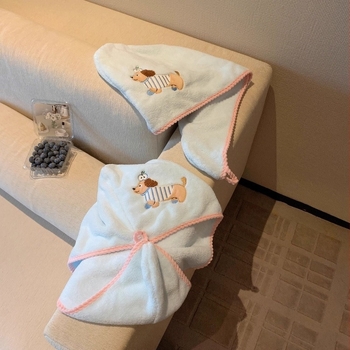 Kapa za sušenje kose s prošivenim slatkim štenadom, pojačana konstrukcija, visoka apsorpcija, brzo sušenje, pulover turbanski stil