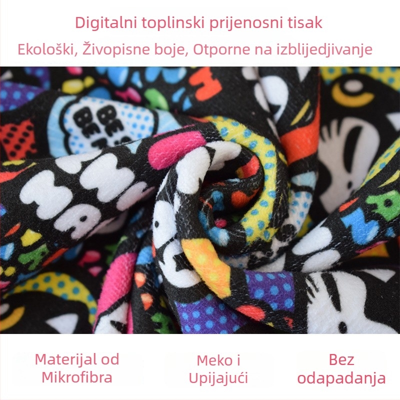 Sportski ručnik od mikrovlakana, tiskana izrada, 400 g, prilagođeni logotip, brzo upijanje 0-5 s