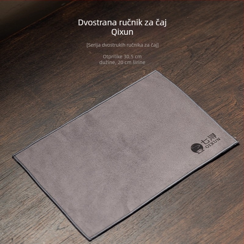 Dvostrano upijajući ručnik za čaj za čajnik i šalice, keramički dodaci u kineskom stilu, marka Xingpin Ceramics, logo otisnut, pakiranje u papirnatu kutiju