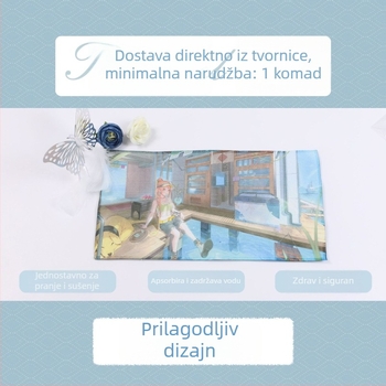 Čajna krpa od pliša od suede, 25 g, upijanje 5–10 s, moguć ispis logotipa