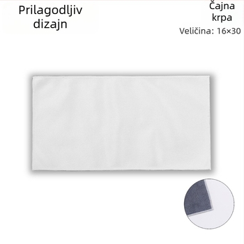 Čajna krpa od pliša od suede, 25 g, upijanje 5–10 s, moguć ispis logotipa