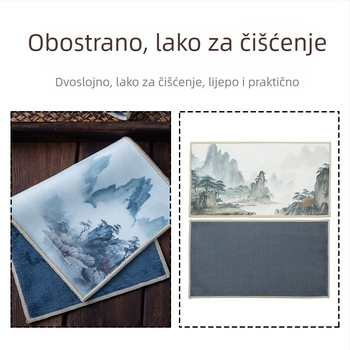 Čajna krpa s 80% poliestera i 20% poliamida, 70 g, apsorpcija vode 11–15 s, moguć ispis logotipa, završna šavna obrada