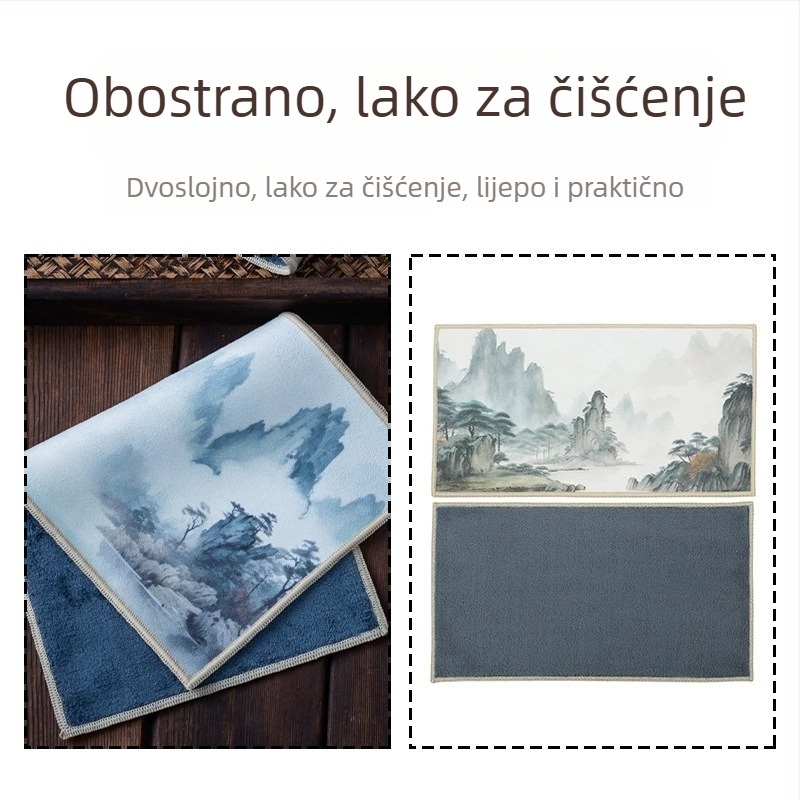 Čajna krpa s 80% poliestera i 20% poliamida, 70 g, apsorpcija vode 11–15 s, moguć ispis logotipa, završna šavna obrada